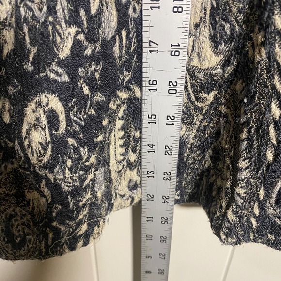 Laura Ashley Women's XL Textured Paisley Mixed Media Blazer Boho Lagenlook - Picture 12 of 14